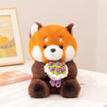Red Panda Flower Bouquet Plush