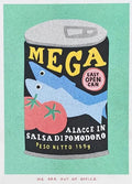 Risograph Print: Can of Mega Sardines
