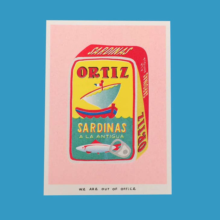 Risograph Print: Ortiz Sardinas - Can Full of Sardines
