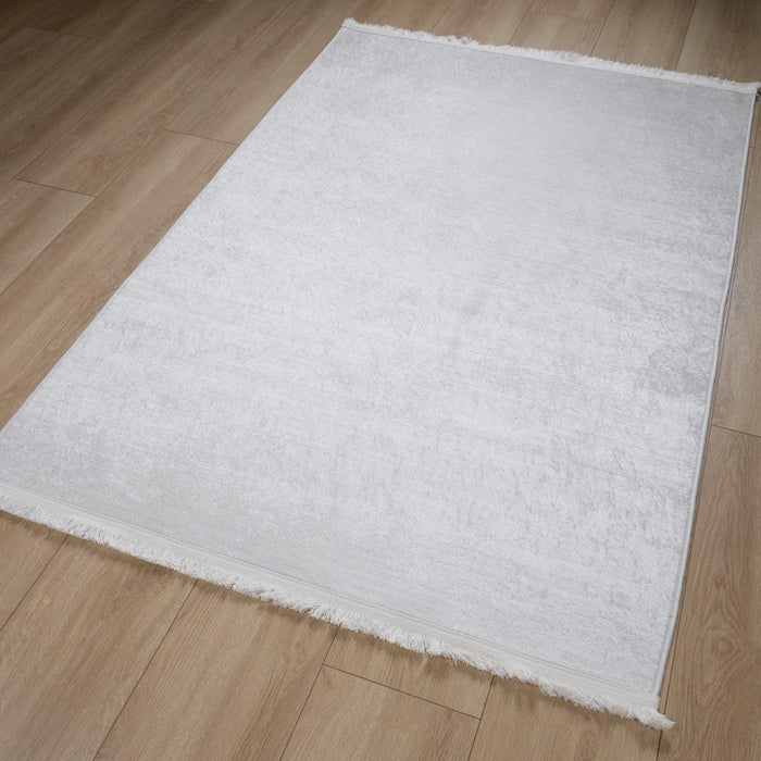 Sade Desenli Dijital Baskı Halı, krem, 120x180 cm — Halıcızade