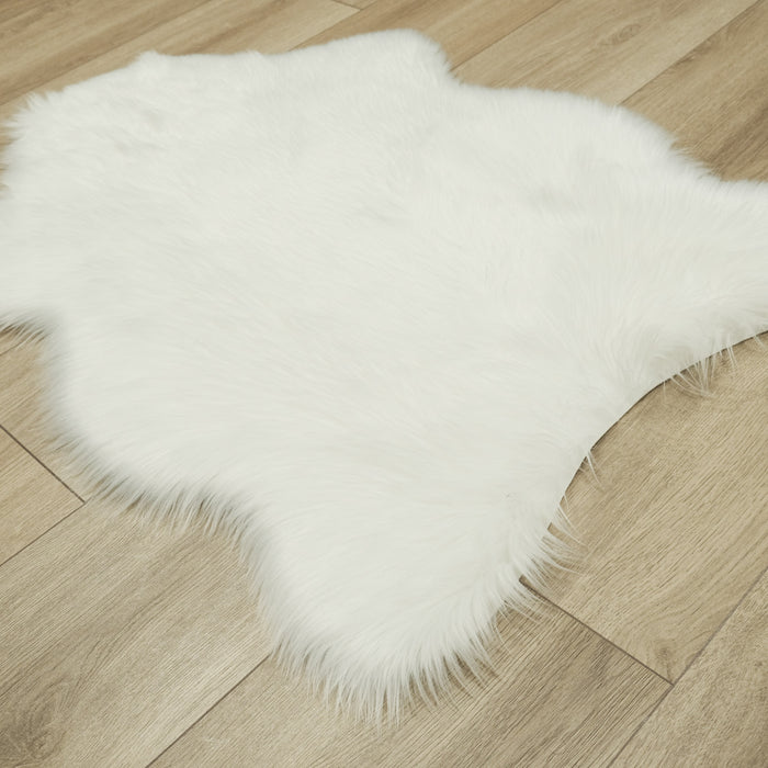 Sade Desenli Makine Dokuma Halı, beyaz, 75x75 – 75x300 cm — Halıcızade