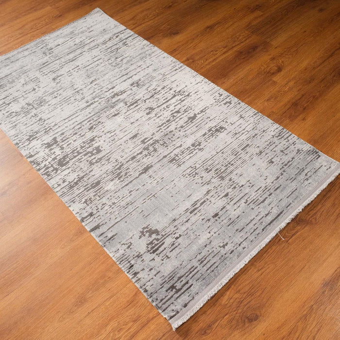 Sateen Serisi Sade Desenli Makine Dokuma Halı, gri, 80x150 – 120x180 cm — Halıcızade