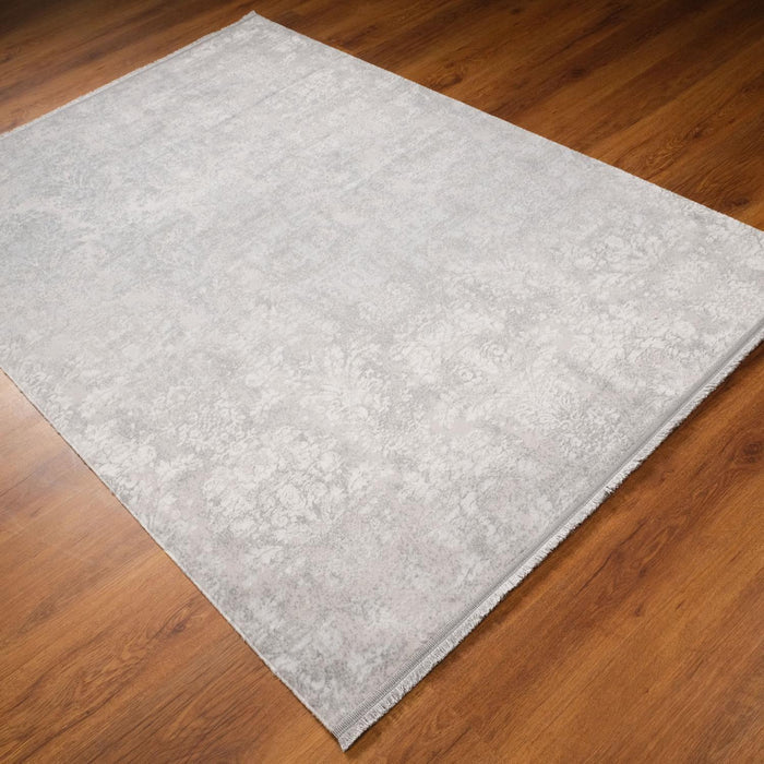 Sateen Serisi Vintage  Desenli Makine Dokuma Halı, gri, 80x150 – 120x180 cm — Halıcızade