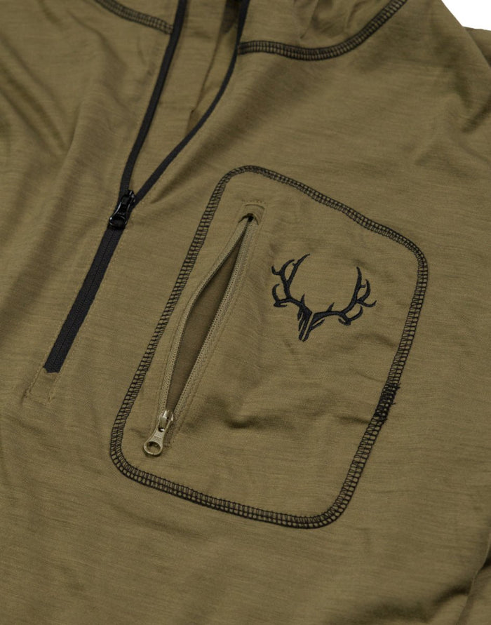 Scout Merino Hooded Long Sleeve - Muley Freak