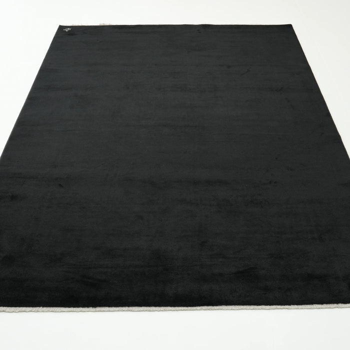Sekoya Serisi Sade Desenli Siyah Tezgah Dokuma Halı — 80x150, 90x150, 90x190, 130x190 cm