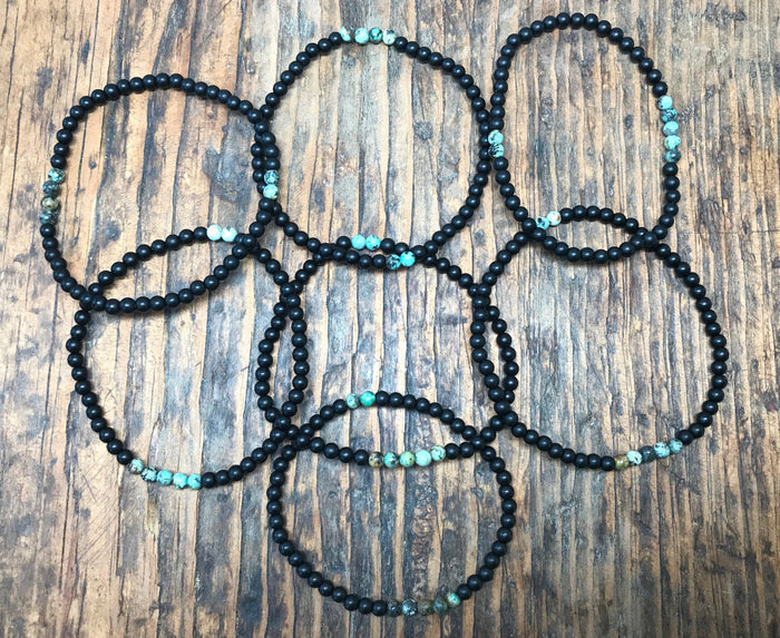 SELF MASTERY BLACK ONYX & TURQUOISE BRACELET