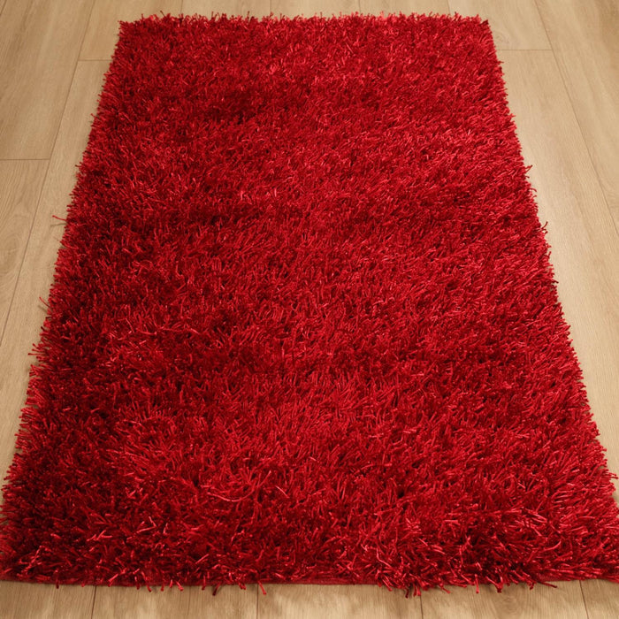 Shaggy Serisi Sade Desenli El Dokuma Halı — 80x150 cm