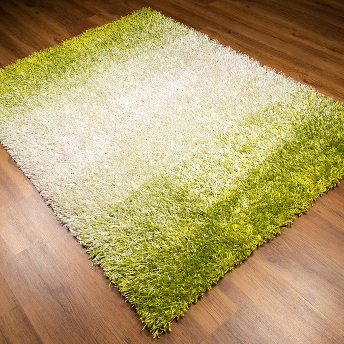 Shaggy Serisi Sade Desenli Makine Dokuma Halı, yeşil, 140x200 cm — Halıcızade
