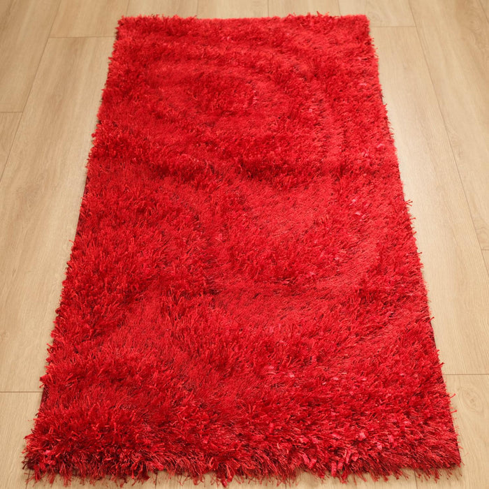 Shaggy Serisi Sade Desenli Makine Dokuma Halı — 80x150 cm