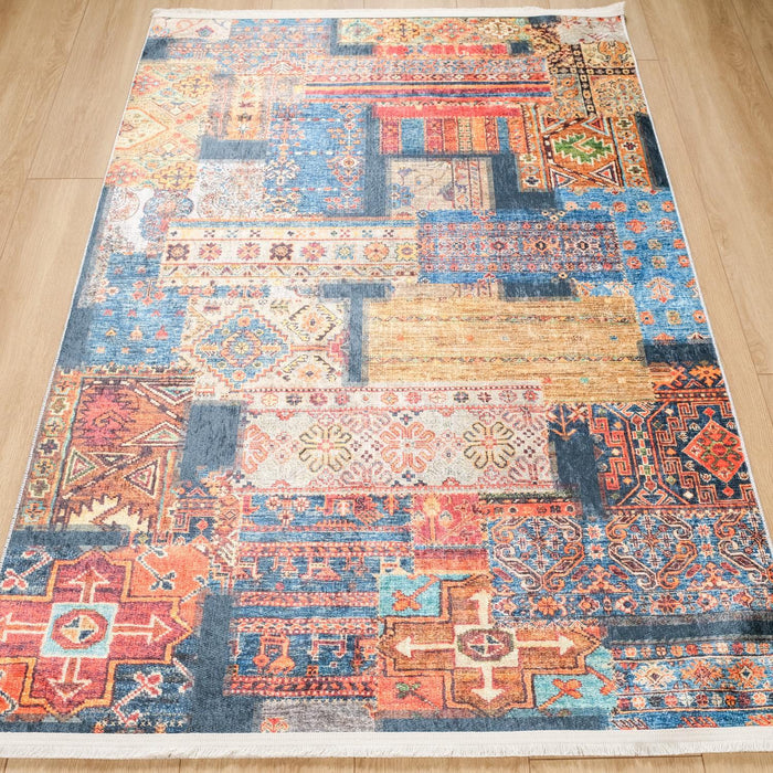 Siesta Neo Serisi Patchwork Desenli Dijital Baskı Halı — 120x180 cm