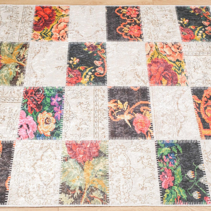 Siesta Neo Serisi Patchwork Desenli Dijital Baskı Halı — etnik desenli