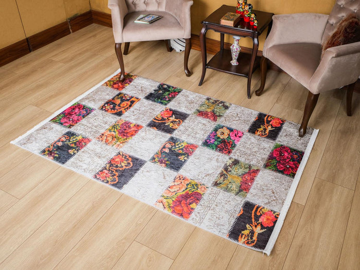 Eko Halı Siesta Neo Patchwork Desenli Dijital Baskı Halı