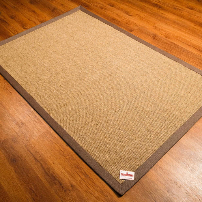 Sisal Serisi Sade Desenli Kahverengi Hasır Balkon Halısı, 120x180 cm — Halıcızade