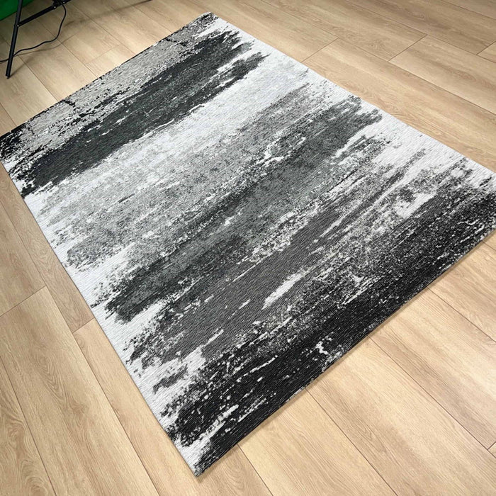 Smart Serisi Soyut Desenli Makine Dokuma Halı, gri, 80x150 – 200x290 cm — Halıcızade