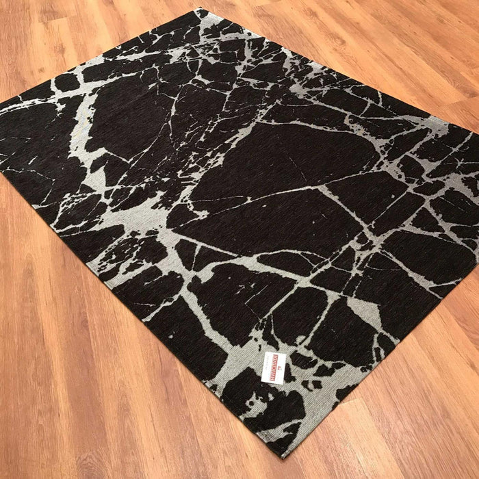 Smart Serisi Soyut Desenli Makine Dokuma Halı, siyah, 80x150 – 200x290 cm — Halıcızade