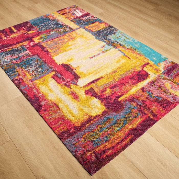 Smart Serisi Soyut Desenli Makine Dokuma Halı, rengarenk, 120x180 cm — Halıcızade
