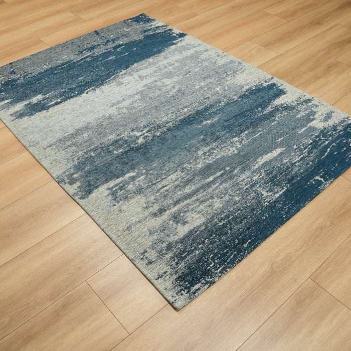 Smart Serisi Soyut Desenli Mavi Akrilik Halı, 120x180 cm — Halıcızade