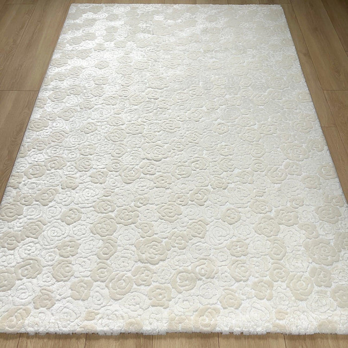 Soft Line Serisi Çiçek Desenli Makine Dokuma Halı — 160x230 cm
