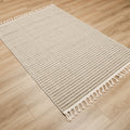 Soho Serisi Çizgi Desenli Makine Dokuma Halı, bej, 80x150 – 200x290 cm — Halıcızade