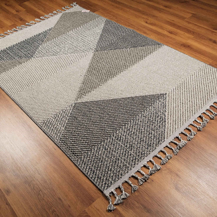 Soho Serisi Geometrik Desenli Makine Dokuma Halı, gri, 80x150 – 200x290 cm — Halıcızade