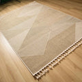 Soho Serisi Geometrik Desenli Makine Dokuma Halı, krem, 80x150 – 200x290 cm — Halıcızade