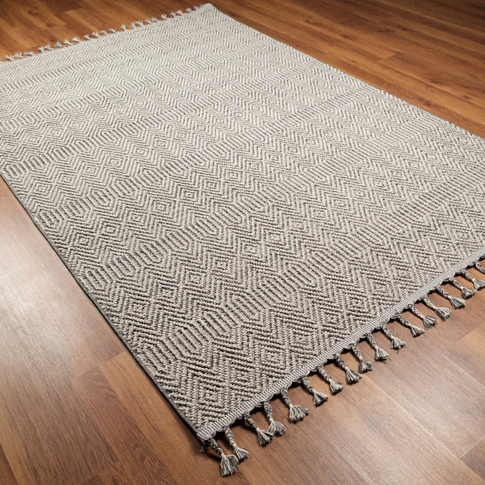 Soho Serisi İskandinav Desenli Gri Mutfak Halısı, 80x150 – 200x290 cm — Halıcızade