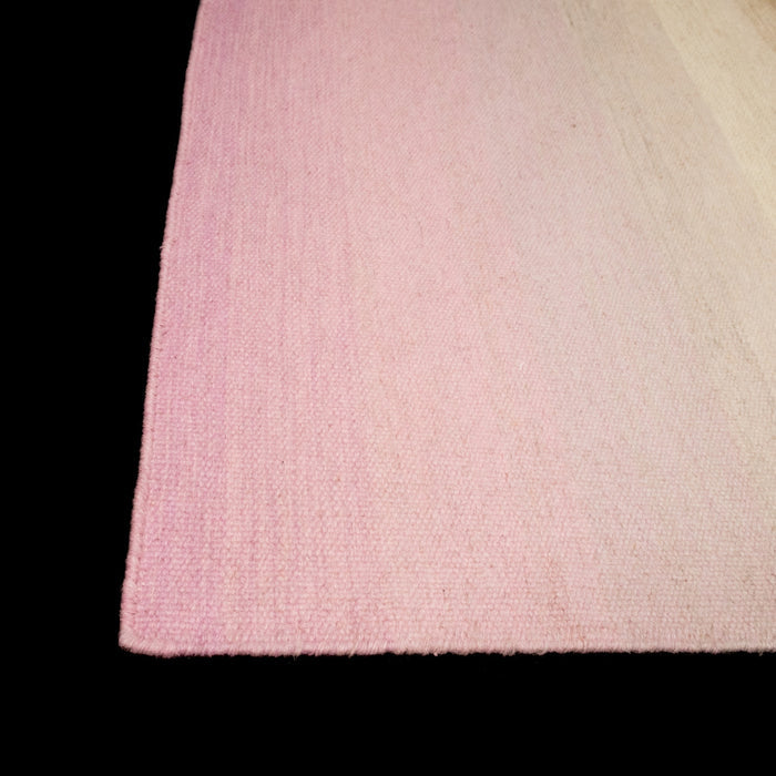 Soyut Desenli El Dokuma Pembe Genç Odası Kilim — mutfak halısı
