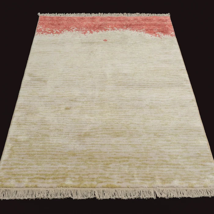Soyut Desenli Tencel Yeşil Tezgah Dokuma Baş Başa Seccade — 80x130 cm