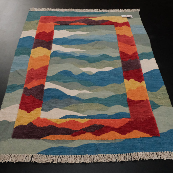 Studio Potato Kaleidoscope Yün El Dokuması Kilim — el dokuma kilim