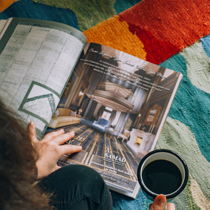 Studio Potato Kaleidoscope Yün El Dokuması Kilim — modern tasarım