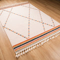 Terazzo Serisi Çizgi Desenli Makine Dokuma Halı, krem, 80x150 – 200x290 cm — Halıcızade