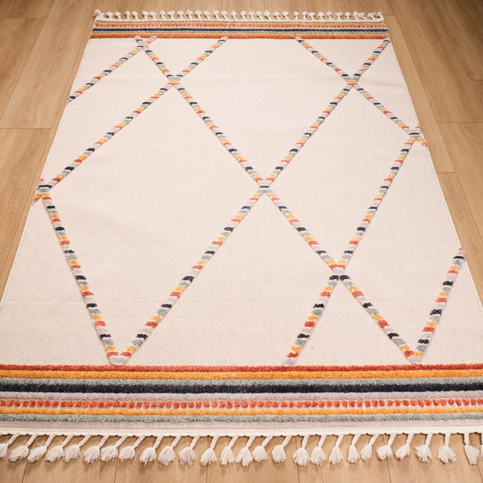 Terazzo Serisi Çizgi Desenli Makine Dokuma Halı — 80x150, 120x180, 80x300, 160x230 cm