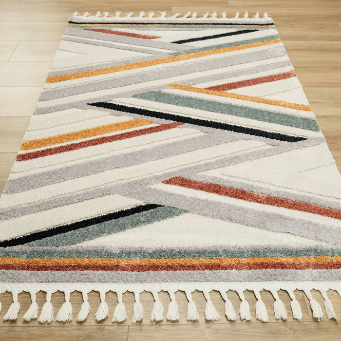 Terazzo Serisi Geometrik Desenli Makine Dokuma Halı — 120x180, 160x230 cm