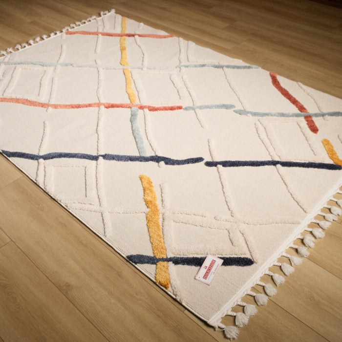 Terazzo Serisi İskandinav Desenli Makine Dokuma Halı, rengarenk, 80x150 – 200x290 cm — Halıcızade