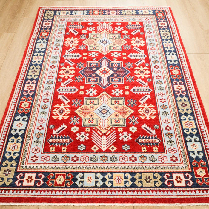 Tezgah Dokuma Anadolu Desenli Rengarenk Halı — 133x190 cm
