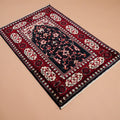 Tezgah Dokuma Tencel Bordo Seccade Halı, 80x120 cm — Halıcızade