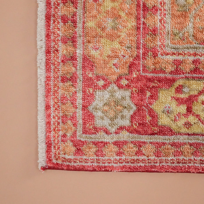 Tezgah Dokuma Tencel Kırmızı Seccade Halı — bambu