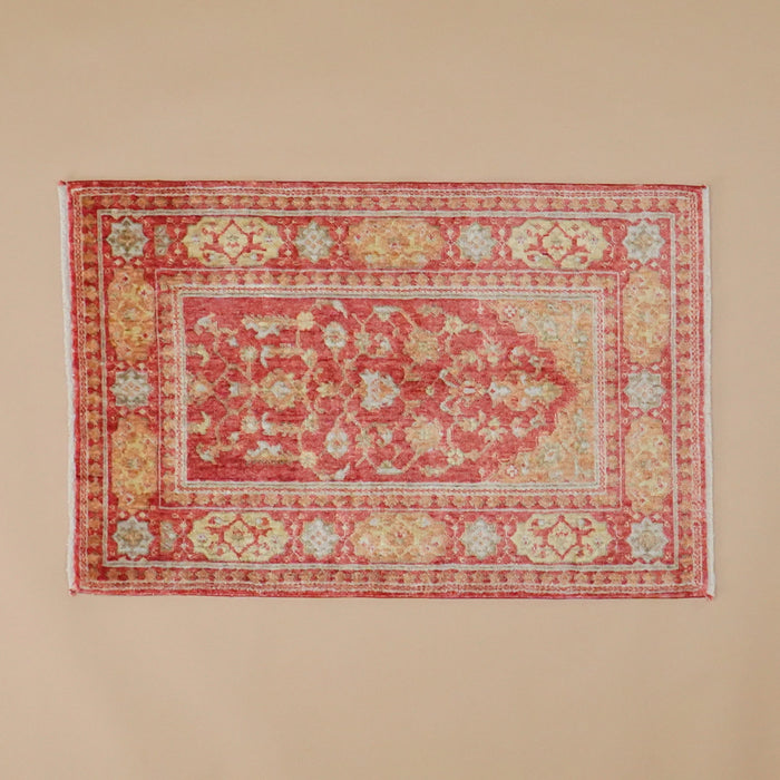 Tezgah Dokuma Tencel Kırmızı Seccade Halı