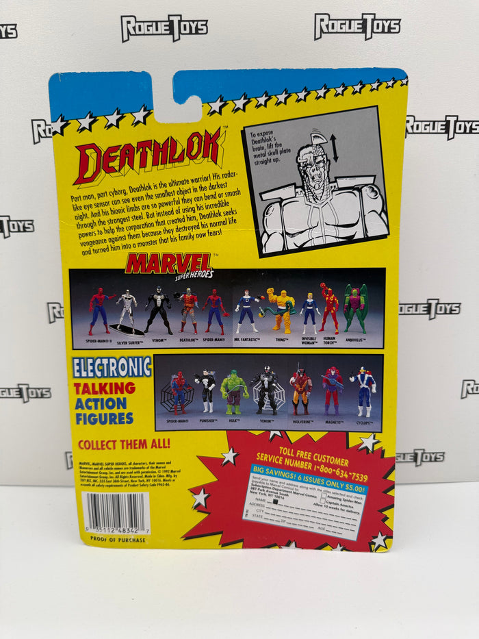 ToyBiz Marvel Super Heroes Cosmic Defenders Deathlok (Hidden Cyber Strength!)