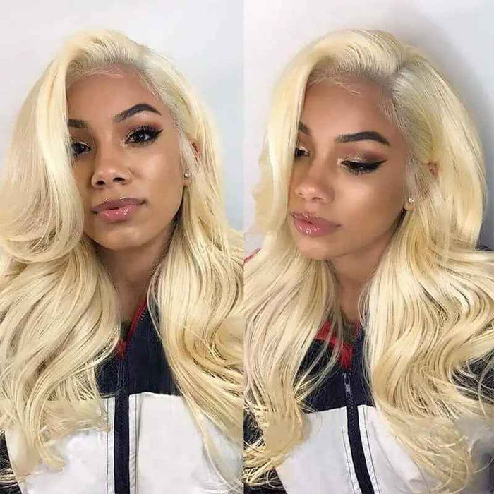 13x4 Lace Front Human Hair Wigs 613 Body Wave Density