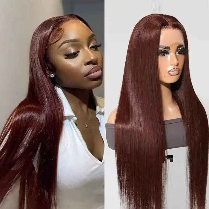 13x4 HD Brown Lace Front Wig – Brazilian Virgin Hair