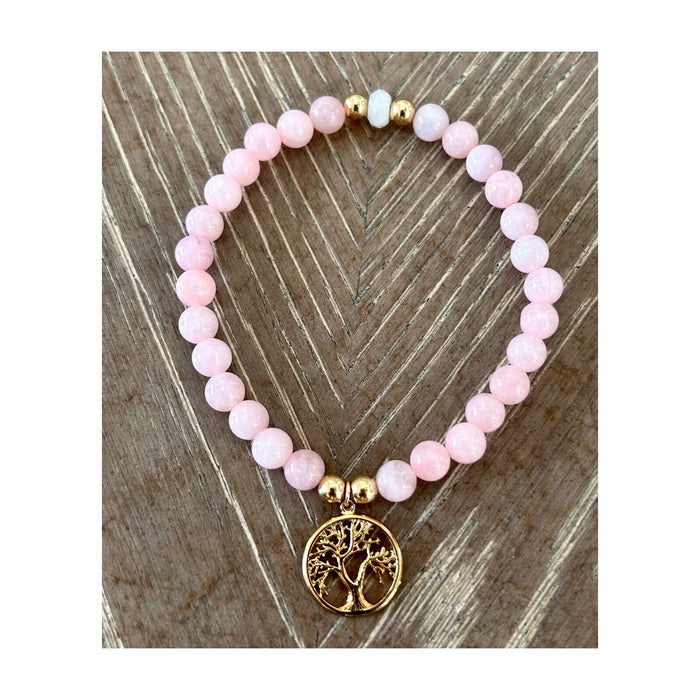 TREE OF LIFE PINK OPAL BRACELET