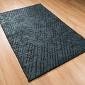 Tribal Serisi Geometrik Desenli Makine Dokuma Halı, lacivert, 80x150 – 200x290 cm — Halıcızade