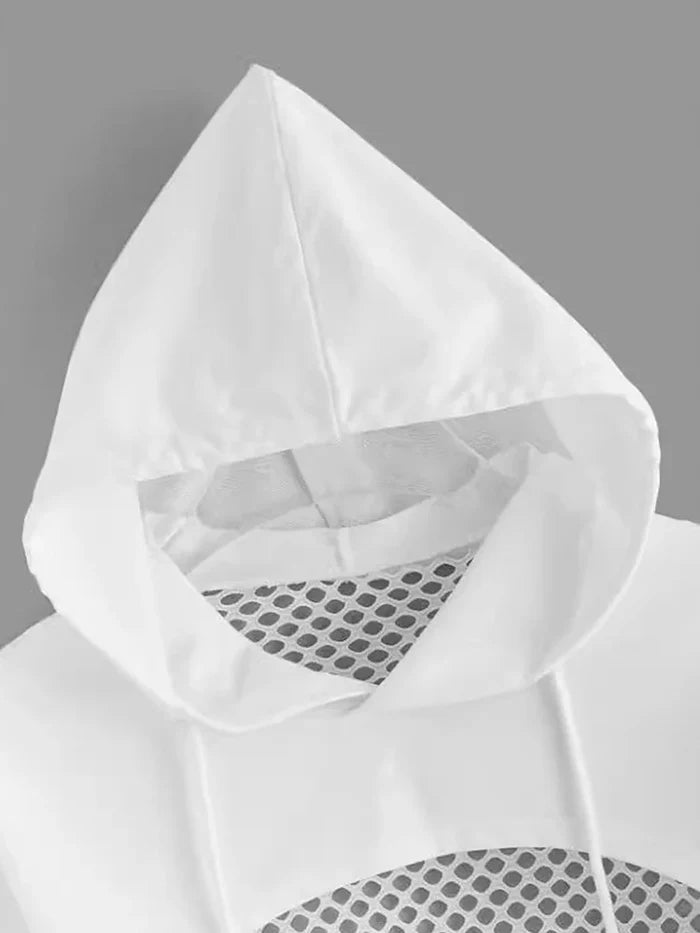 Ultra Cropped Mesh Hoodie