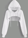 Ultra Cropped Mesh Hoodie