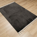 Urban Serisi Geometrik Desenli Makine Dokuma Siyah Halı, 120x180 – 160x230 cm — Halıcızade