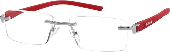 VISCARE -3-Pair Rimless Frameless Clear Frame Reading Readers Glasses for Men +1.50