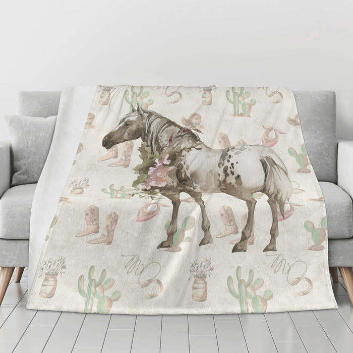 Watercolor Horse Blanket - Cozy Corner