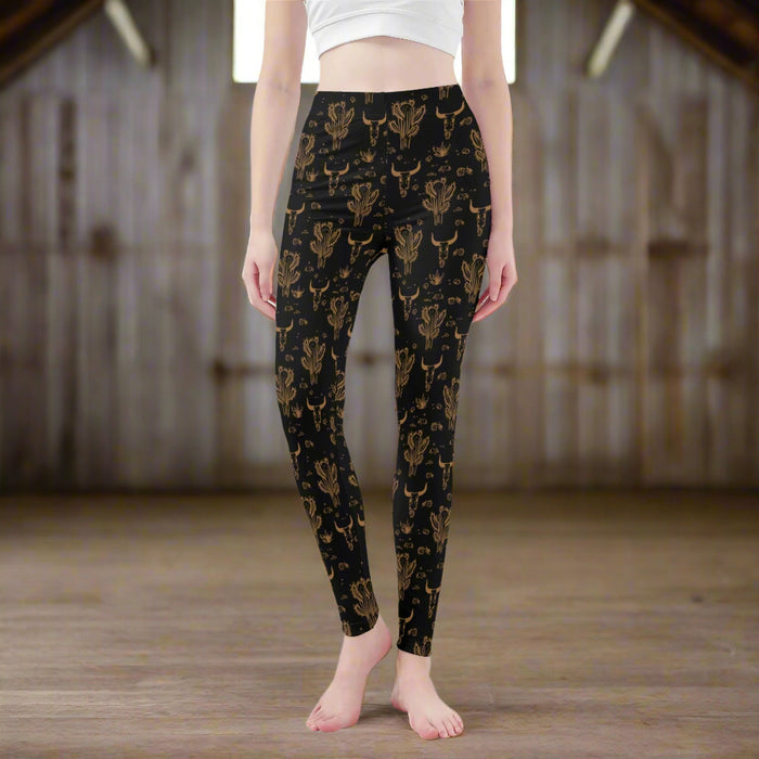Western Desert Print Leggings - Cozy Corner