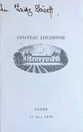 (Wine) Chateau Loudenne. Diner 17 Mai 1976.